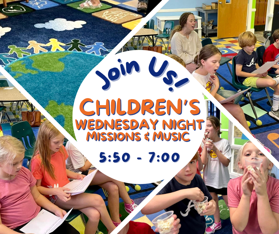 join us for children's programs on Wednesday nights
